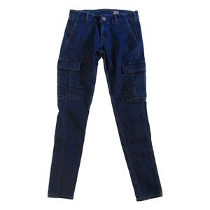 AG Slim Dark Denim Cargo Skinny Jeans 25